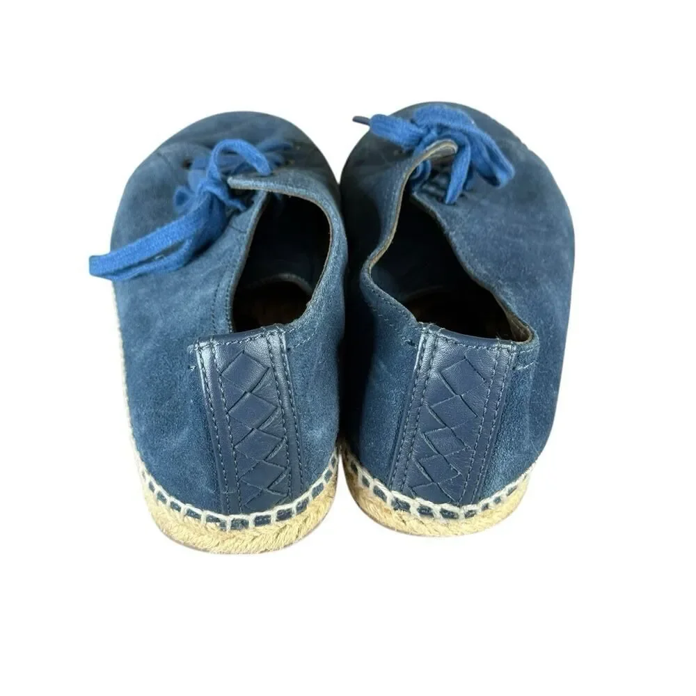 Bottega Veneta Blue Suede Intrecciato Espadrille Sneakers EU 42 US 9 Men’s
